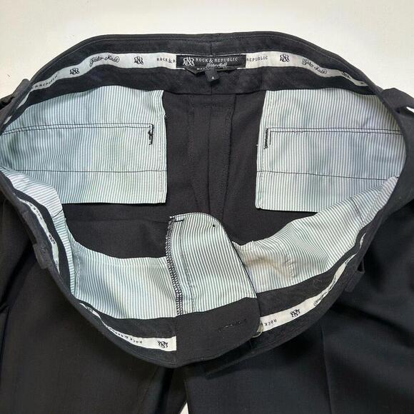 Rock & Republic Women’s Black Wool Blend Dress Pants Sz 4 Tailor Made Straight - Picture 15 of 15